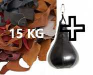 Wypełnienie do worka treningowego, bokserskiego ścinki, SKÓRA 15KG
