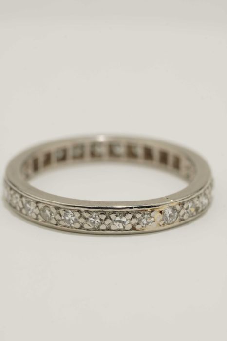 Złoty pierścionek z brylantami 0.32 ct