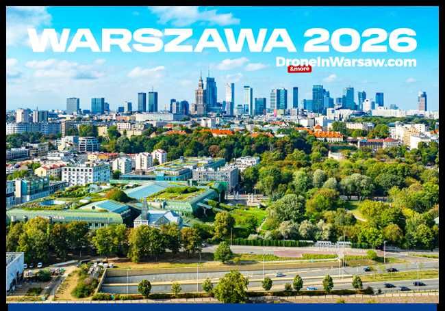 Kalendarz trójdzielny WARSZAWA 2026 - NOWY - DroneInWarsaw.com