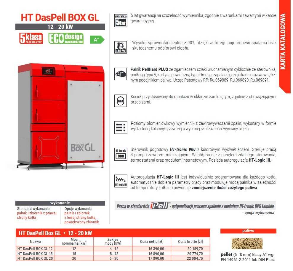 Kocioł Heiztechnik Daspell BOX GL 15 kW - Dostępny od ręki, PROMOCJA