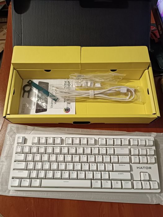 Клавіатура Hator Rackfall 2 Mecha TKL orange white v1.2