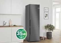 Lodówka BOSCH KGN39VXCT No frost 203cm Ciemny Inox szara 260+103 litry