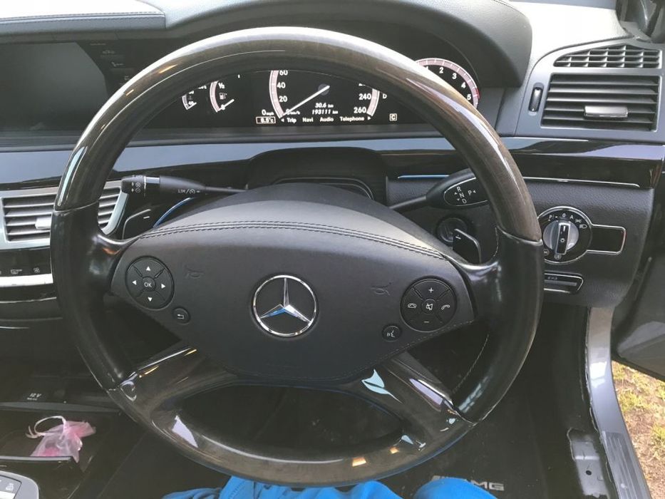 MERCEDES 221 lift kierownica drewno skora