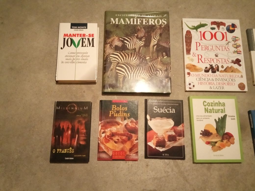 Lote de 10 livros de receitas e saúde