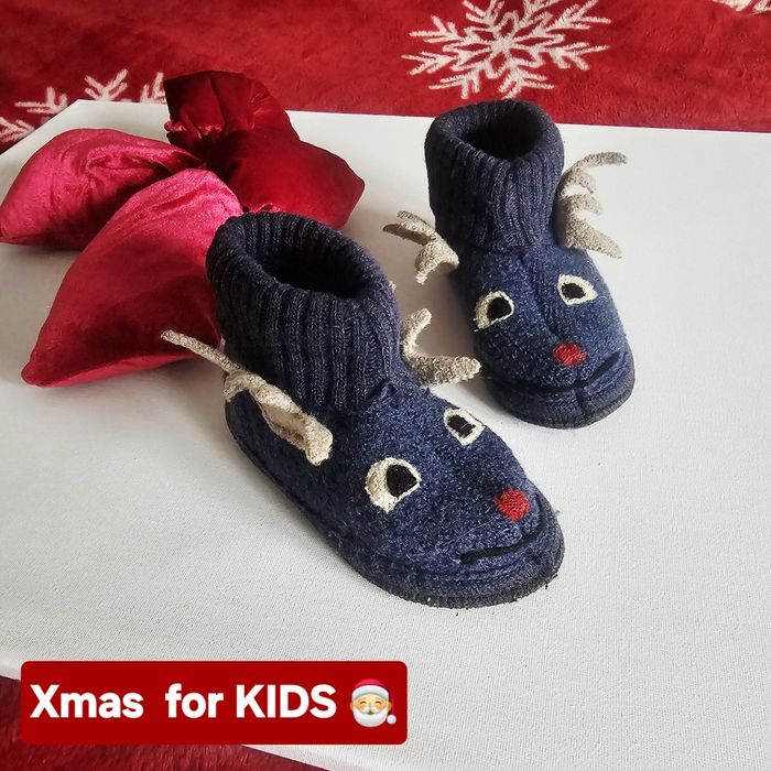 Kapcie Pepino Renifer  wełniane  filcowa podeszwa  r. 28 (18 cm) xmas