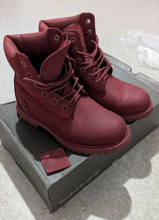 Тімберленд, черевики Timberland 23см. Женские ботинки марсала бургунди