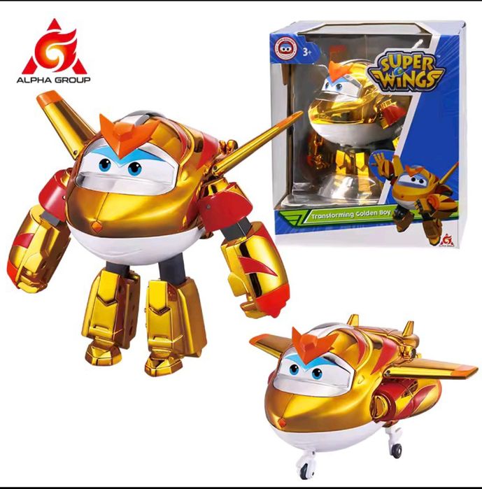 Super Wings Супер Крила трансформери Jett Джет, Golden Boy, Crystal