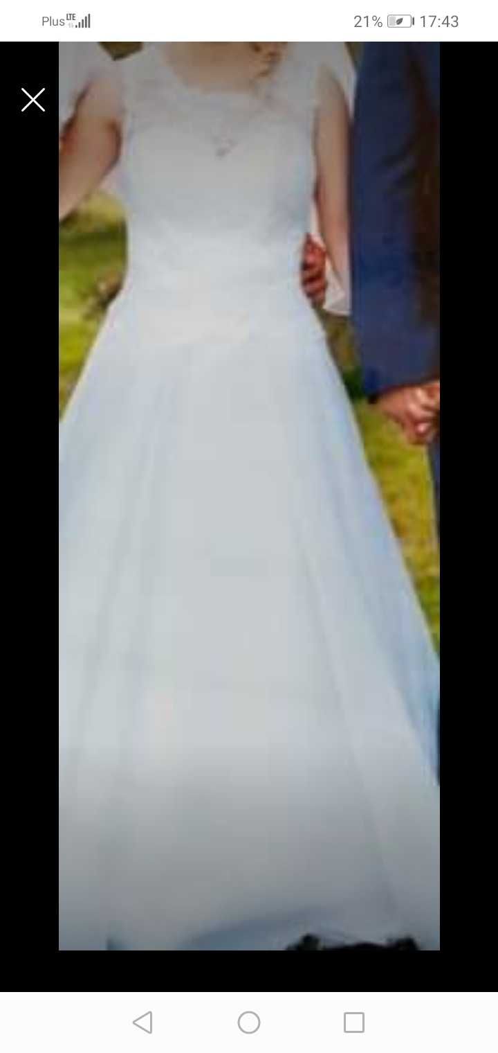 Suknia ślubna 155 cm wzrost plus obcas 10 cm