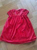 Śliczna sukienka czerwona w rozmiarze 92