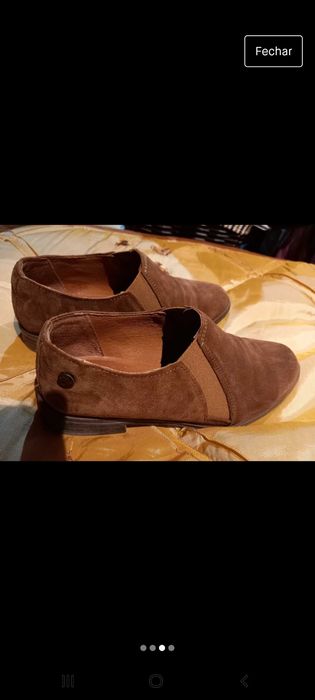 Sapatos rasos, camel, de camurça, meia estação. Nº 36 - Seaside