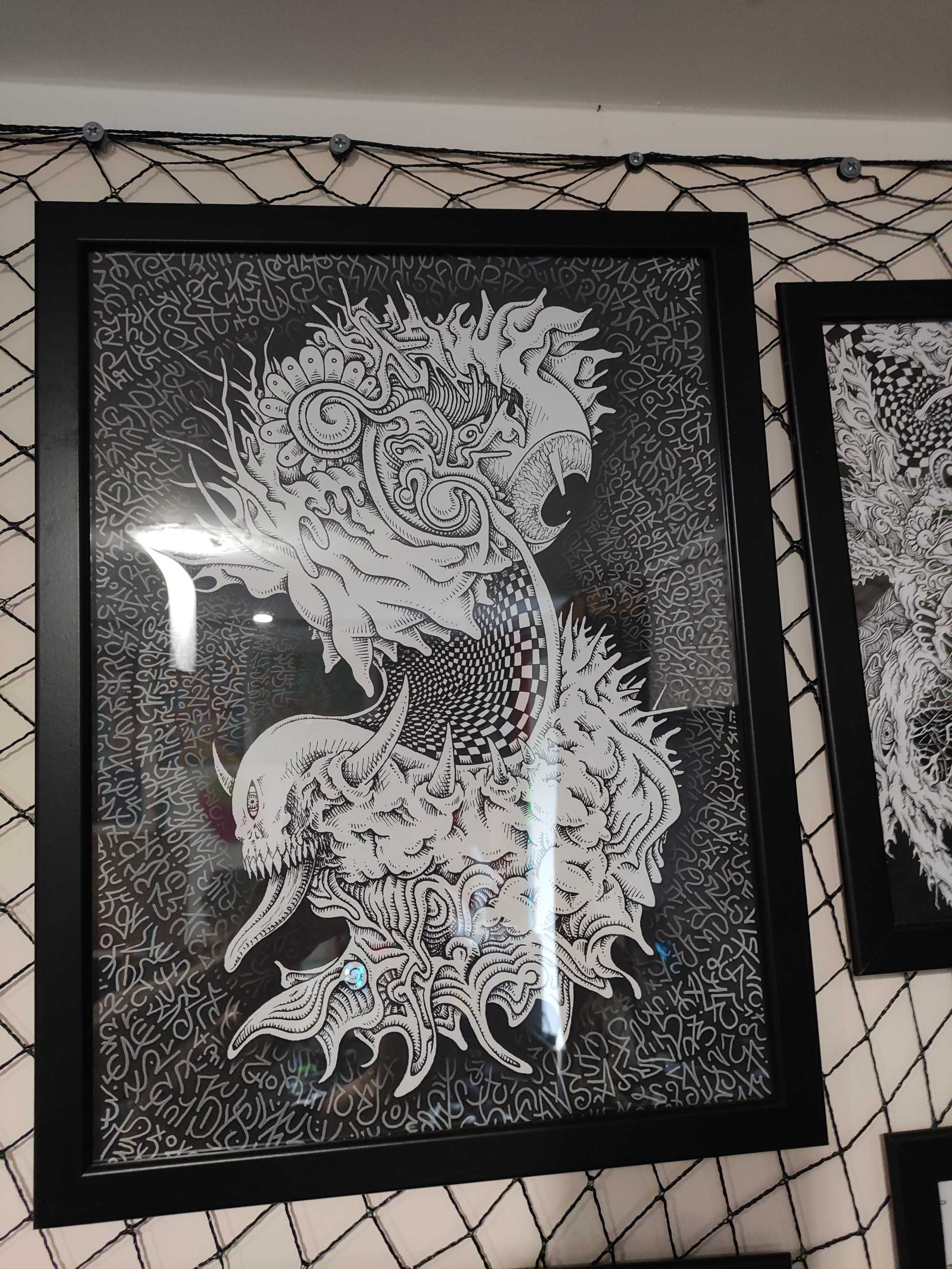 Obraz "WZROK" 40x30 Abstrakcja Surrealizm  polska grafika w ramię