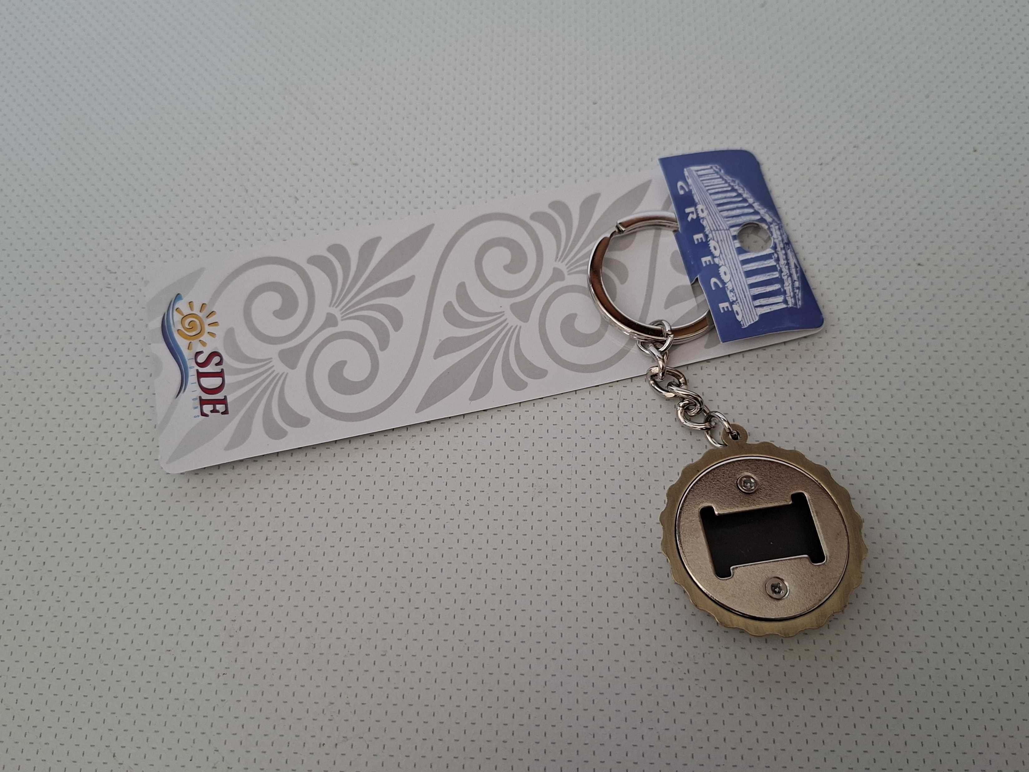 Porta chaves original Greece - Grécia, com abre cápsulas - NOVO