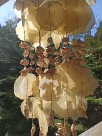 Dzwonki wietrzne muszle dekoracje ogrodu ogród wiatr na taras