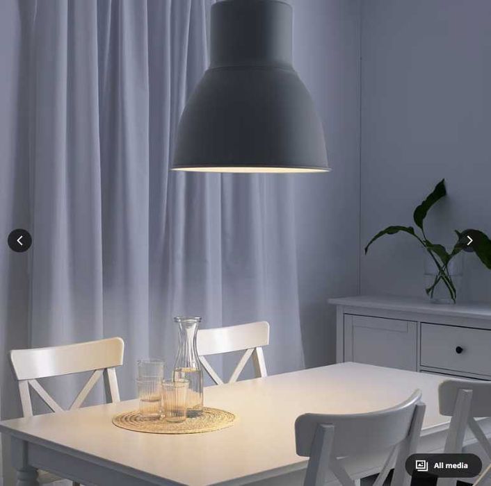Candeeiro Hektar Ikea gigante com diâmetro de 47cm e altura de 47cm