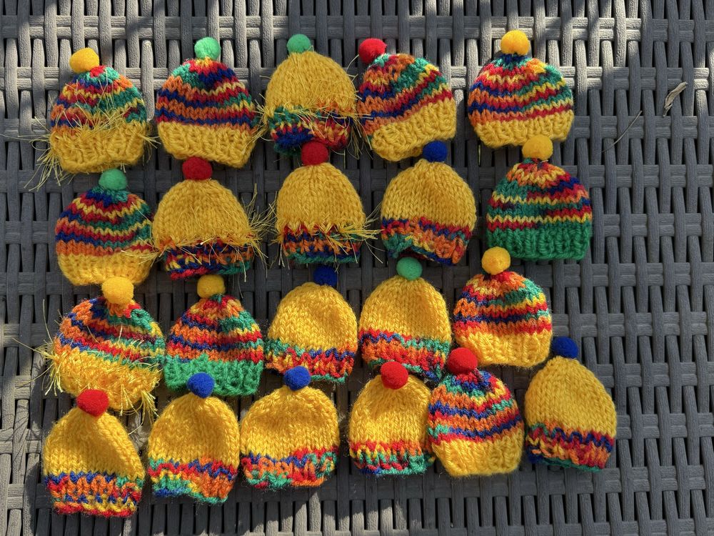 Czapeczki nakrycie na jajka handmade