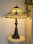Lampa witrazowa,Tiffany Styl.Podstawa mosiadz.Stan Idealny.