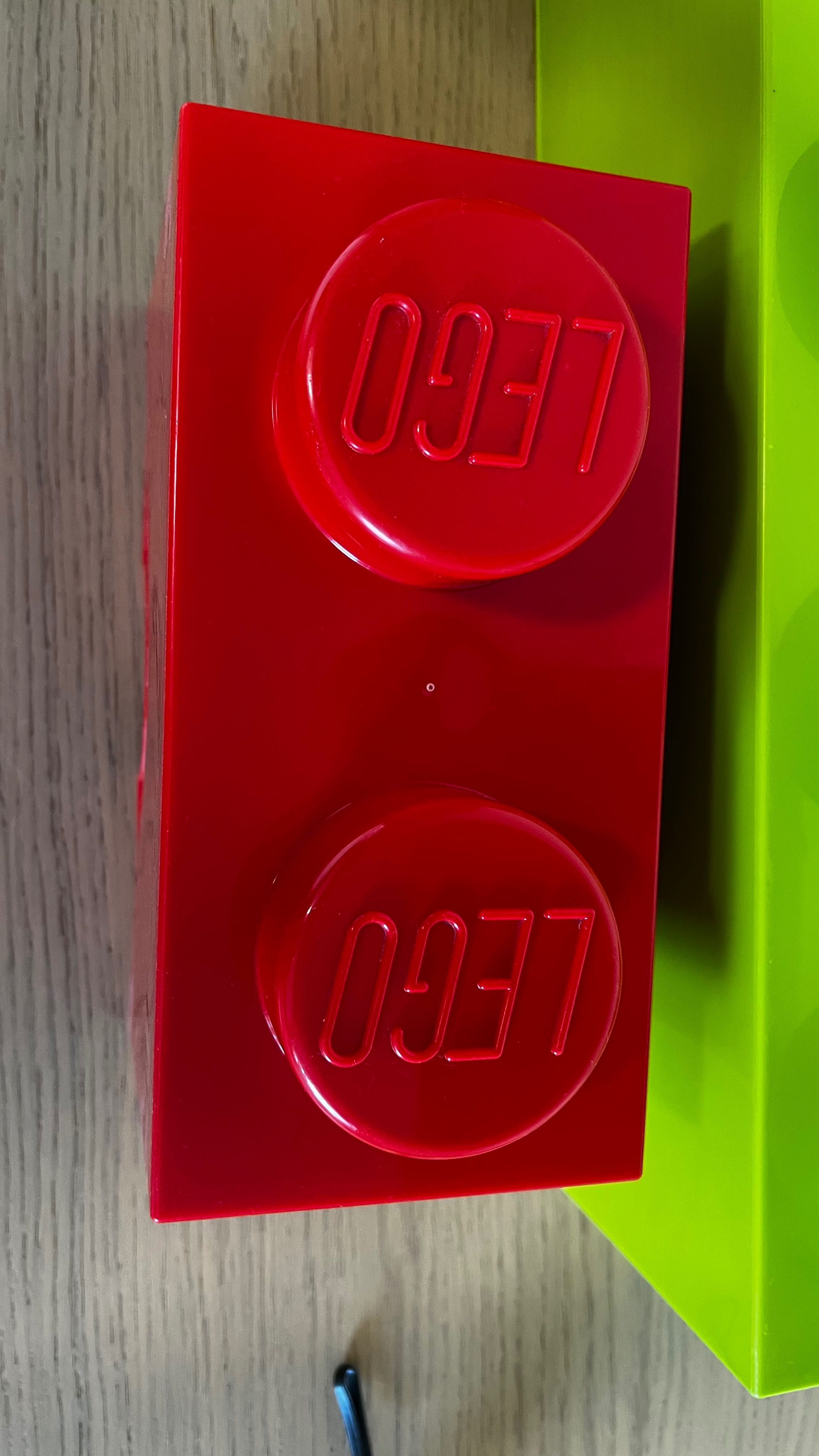 Pojemnik pudełko na klocki LEGO klocek Brick 2 czerwony