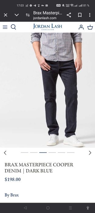 Джинсы Brax Cooper jeans Germany W34 stretch.