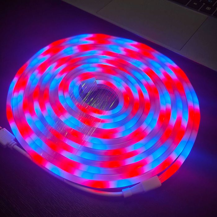 Світлодіодна Неонова Стрічка-Шланг RGB 5 м, 12V/220V Гнучкий LED NEON