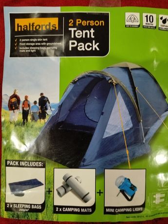 Палатка двухместная спальники  в рюкзаке