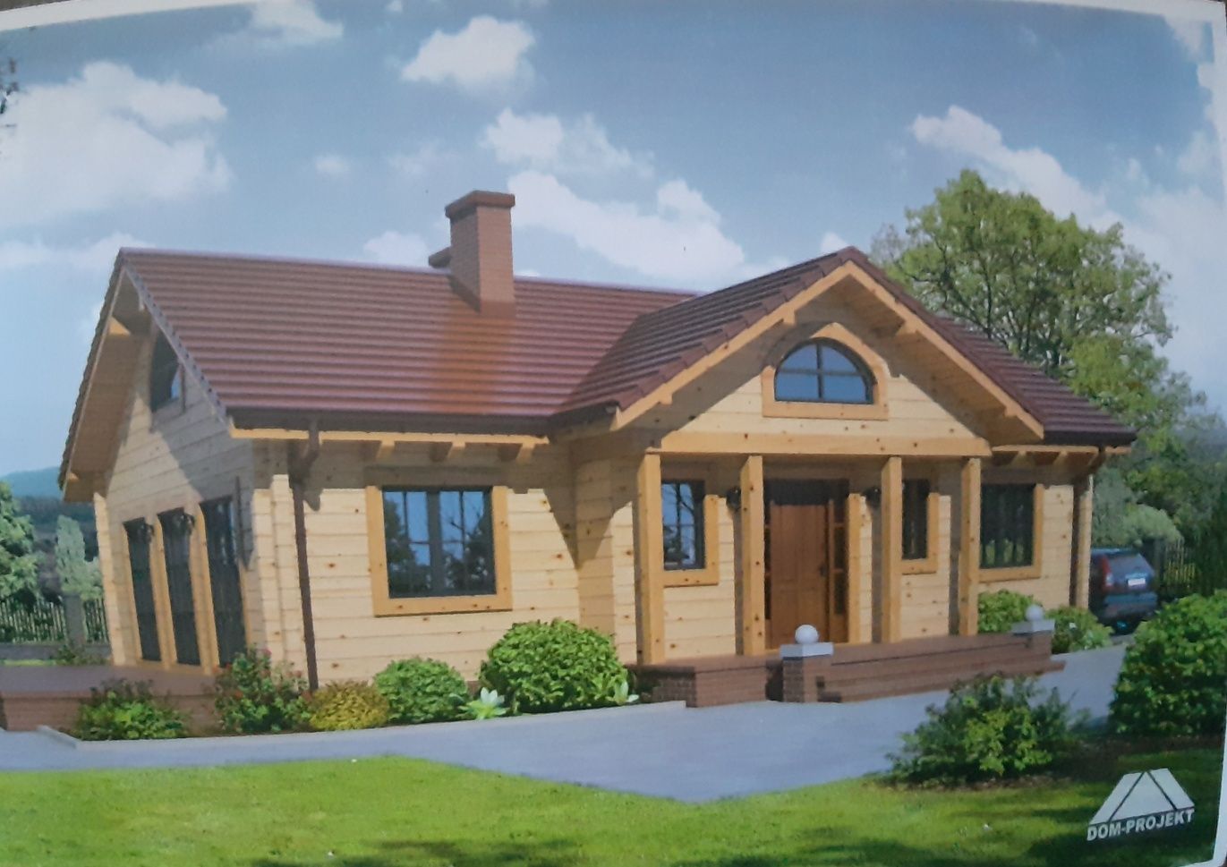 Projekt domu drewnianego ok 100m2 Chmielów