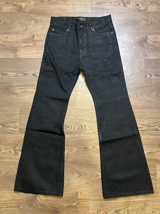 Джинсы черные клеш Balenciaga Flared Lost Tape denim 24fw