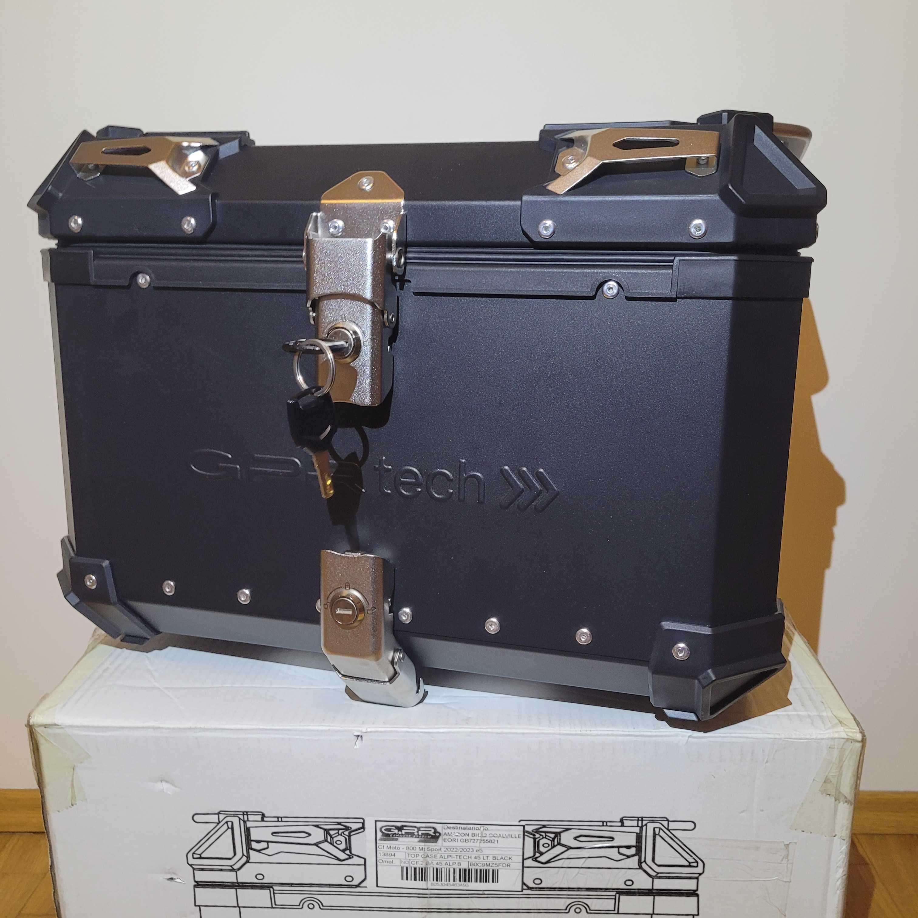 Kufer centralny GPR Tech 45 L + płyta montażowa motocyklowy czarny ADV