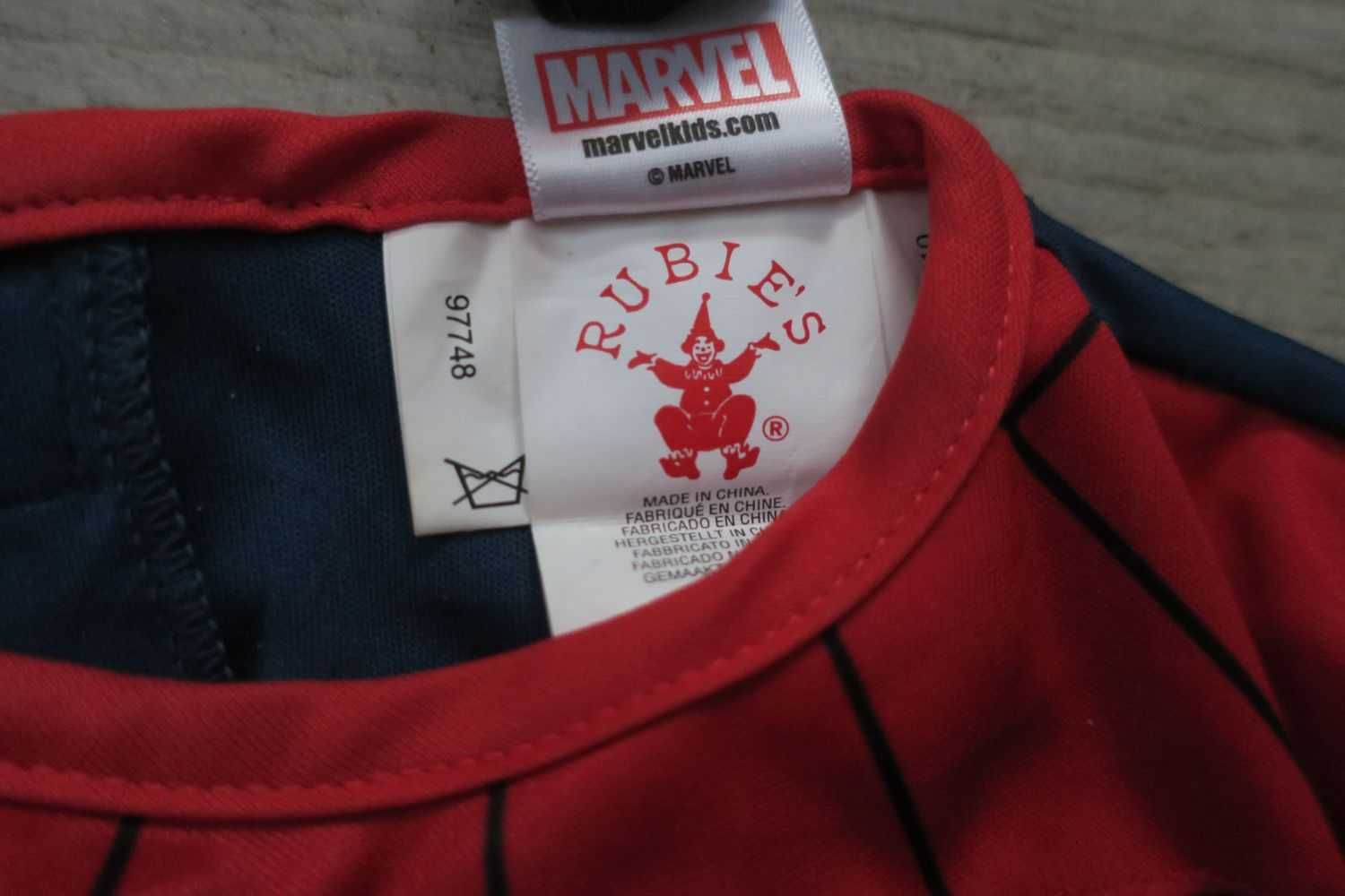 Strój karnawałowy Spiderman z mięśniami Marvel Rubie's r 128, 7-8 l