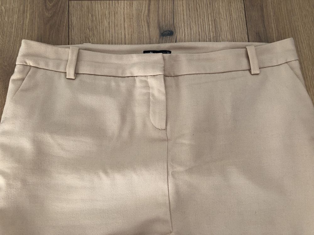 Spódnica damska mini beżowa 46 XXXL Oodji kieszenie