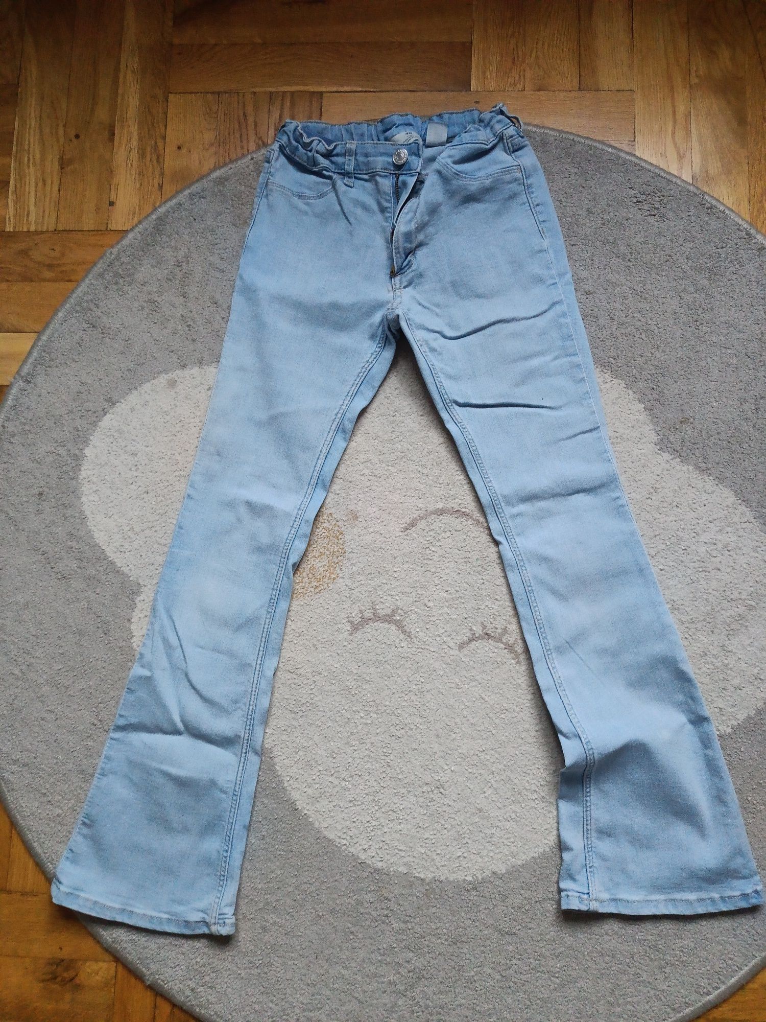 Spodnie jeansy flare dzwony H&M r.146