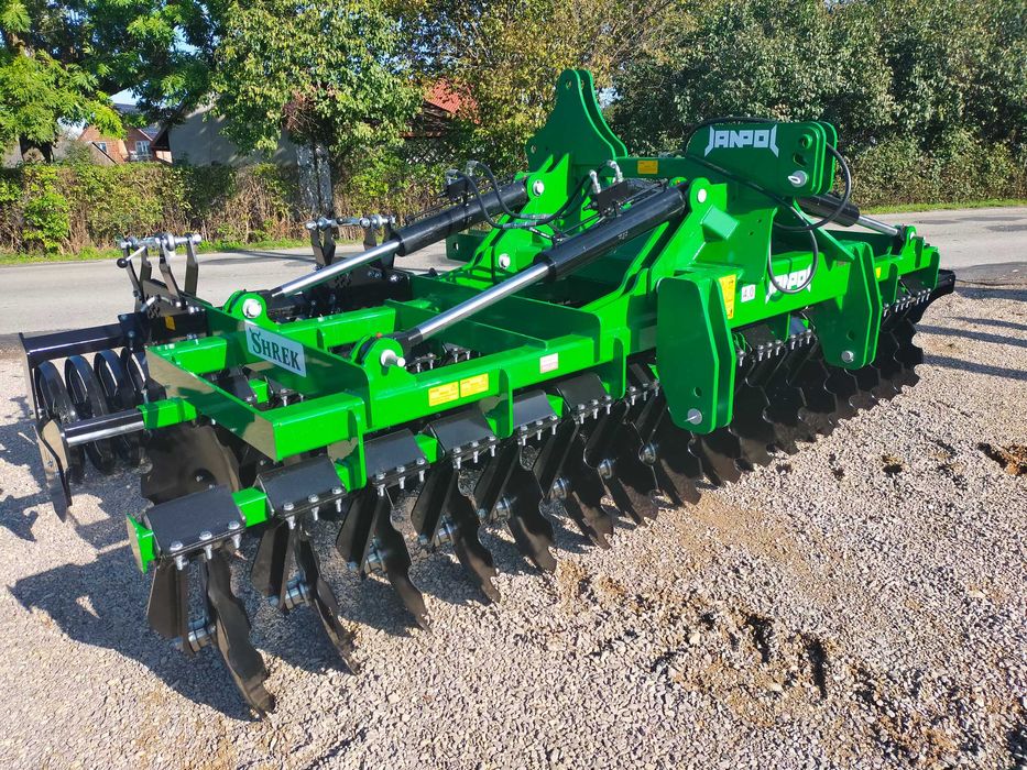 brona talerzowa hydrauliczna JANPOL SHREK 4m 560 talerz daszek 600