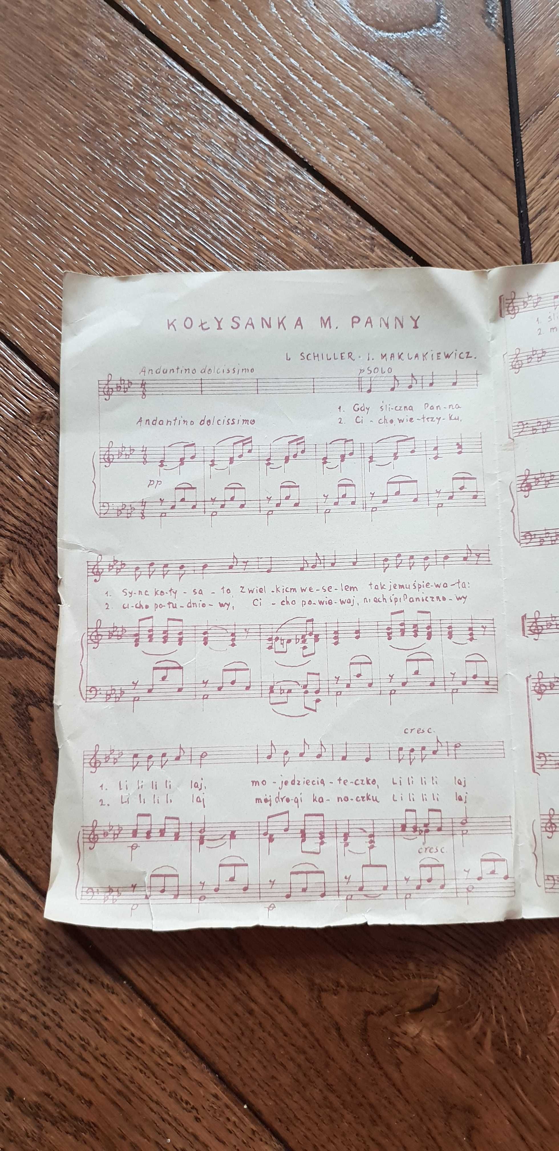 Nuty "Kołysanka M. Panny" Schiller i Maklakiewicz