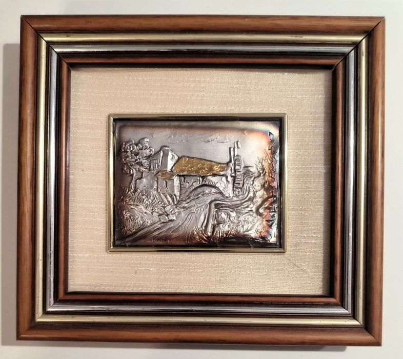 Картина барельеф на серебре (925) Италия