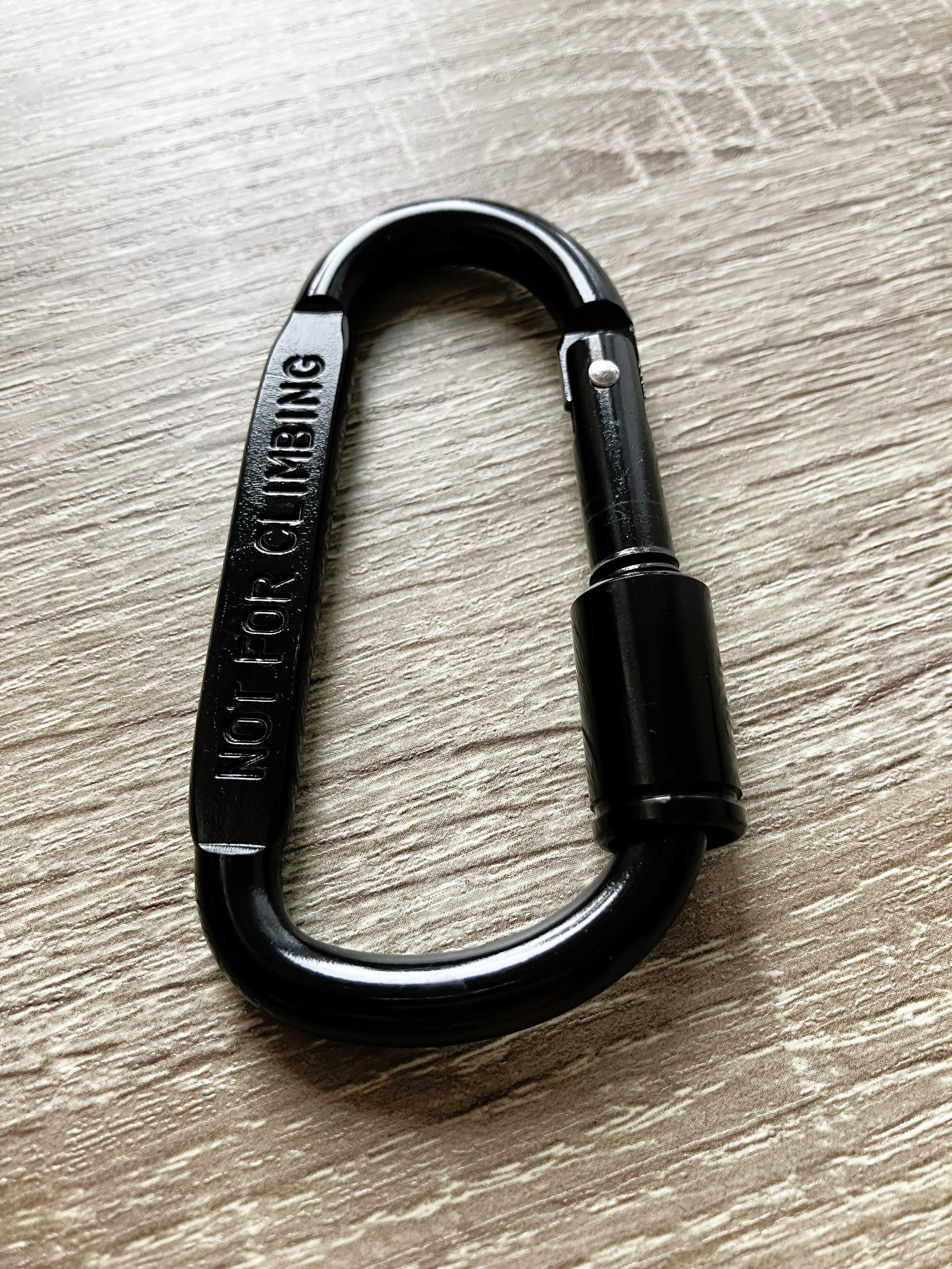 Karabińczyki strażackie skręcane 6 sztuk x 80mm wysoka jakość czarne!