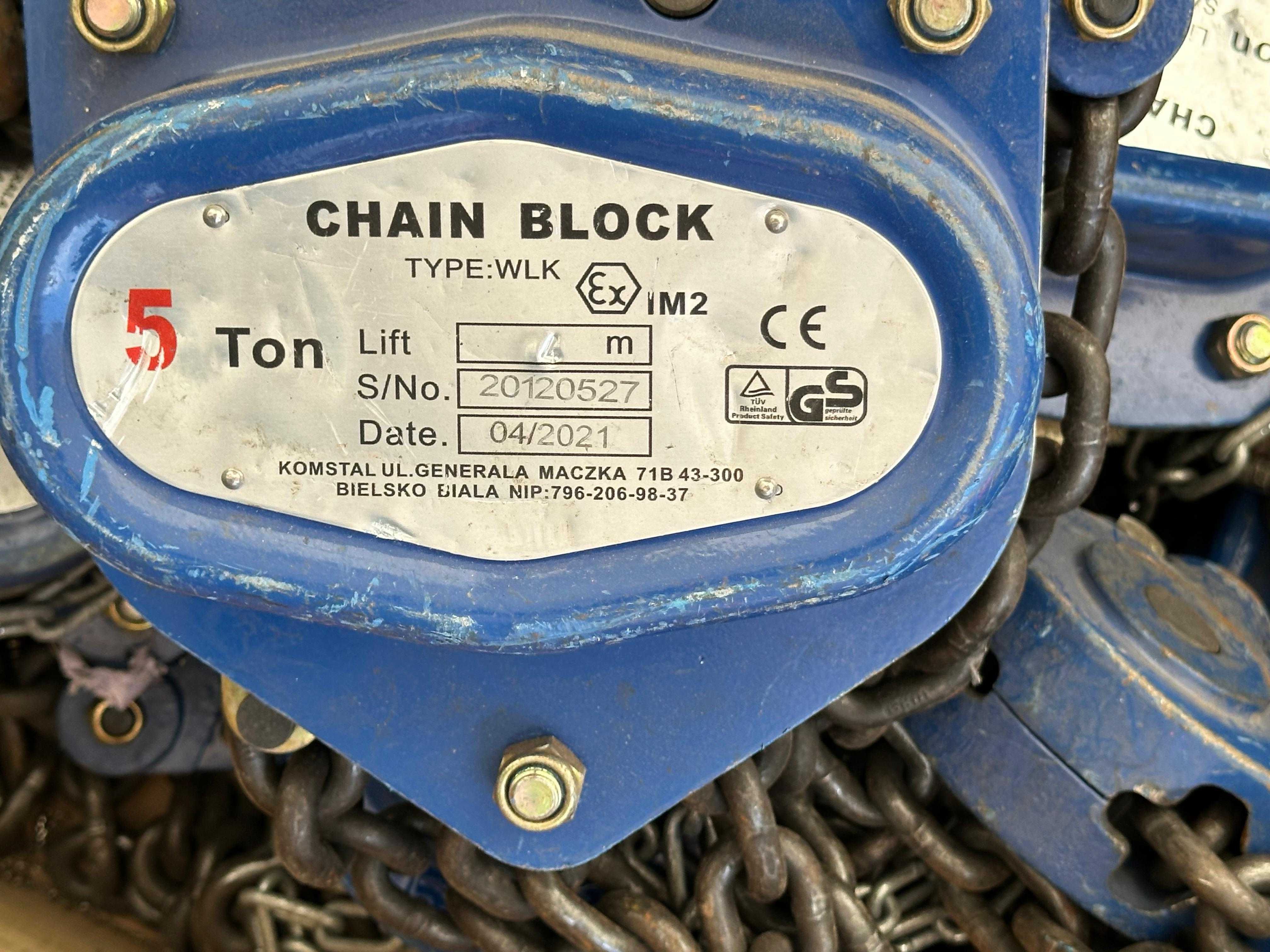 Wciągnik Łańcuchowy 5 TON, CHAIN BLOCK