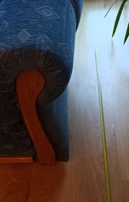 Elegancka sofa dwuosobowa kolor niebieski błękitny morski