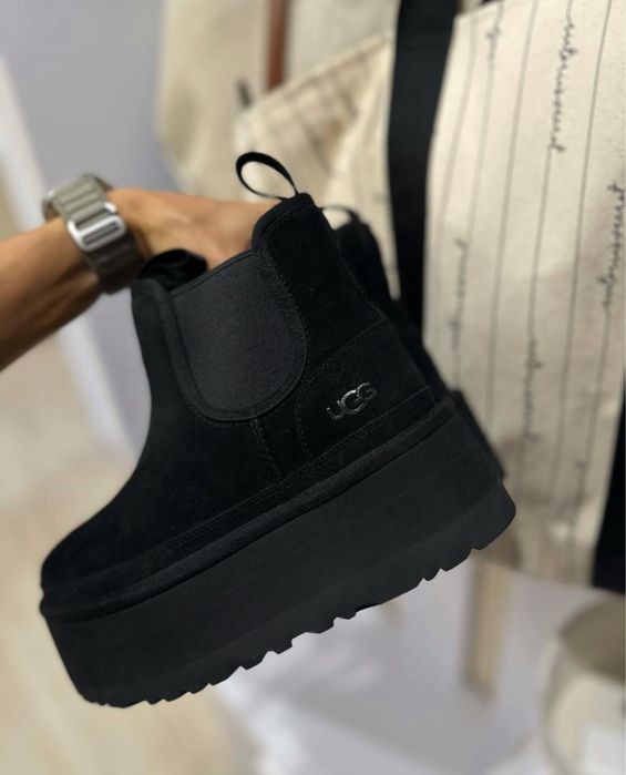 Оригинальные Avstralia UGG Chelsea Neumel Platform Black ORIGINAL