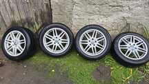 Alufelgi koła Audi 17cali 5x112 z oponami wielosezon