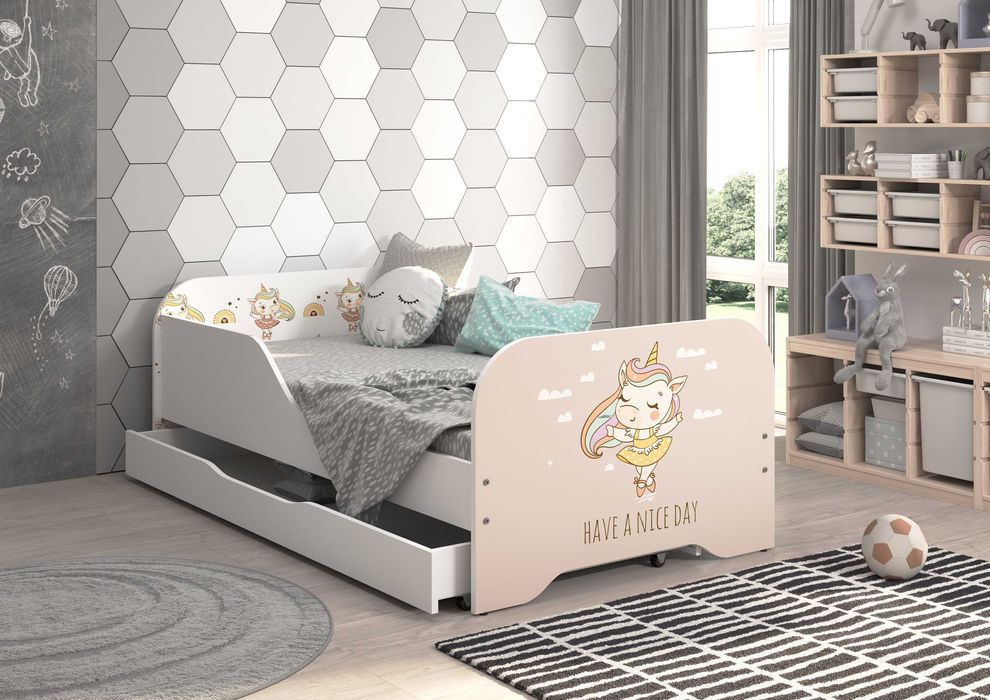 Łóżko MIKI dziecięce 160x80 + materac + szuflada ! dużo wzorów