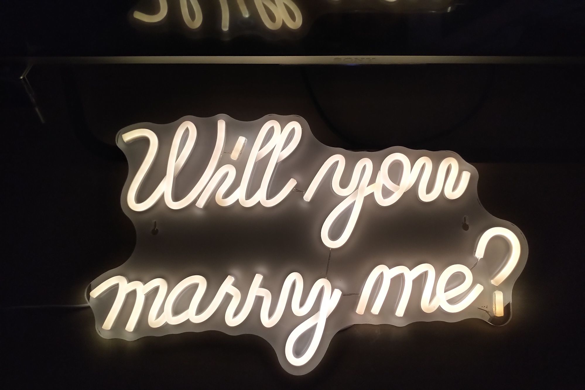Neon Led, oświadczyny "Will you marry me? Wyjdziesz za mnie?