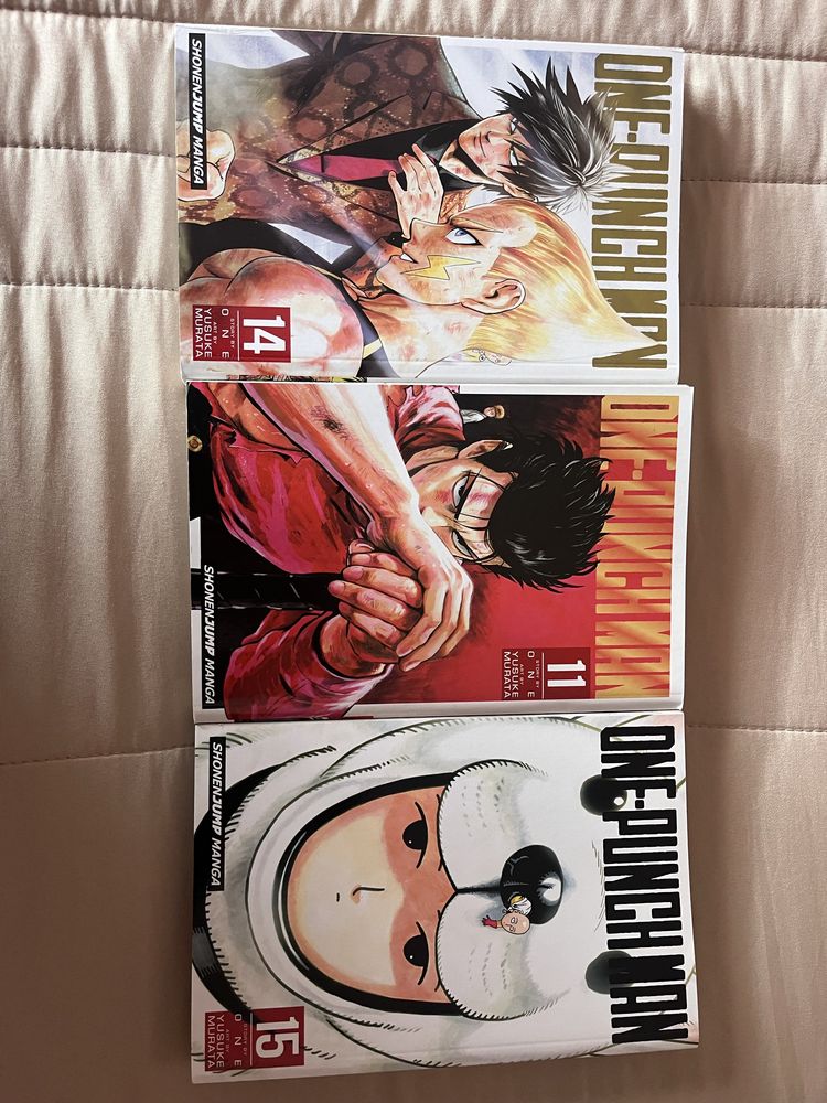 One punch man volumes 11, 14 e 15