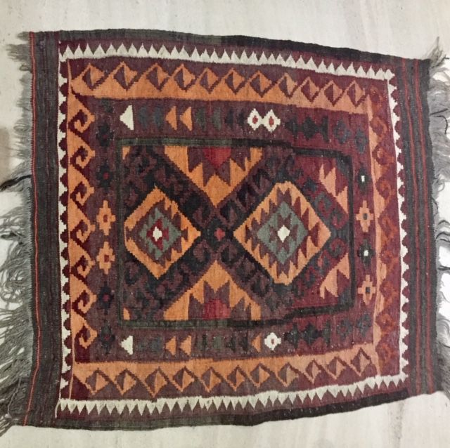 Tapete Kilim da Turquia, semi-antigo, verdadeiro.