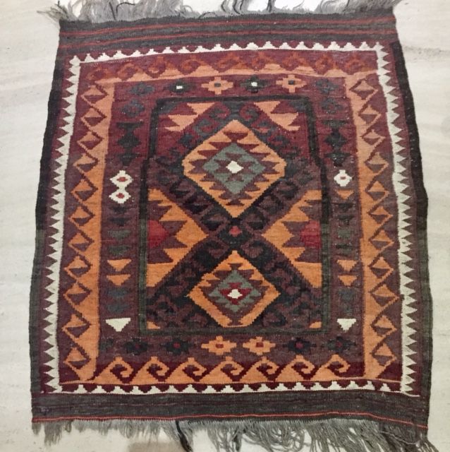 Tapete Kilim da Turquia, semi-antigo, verdadeiro.