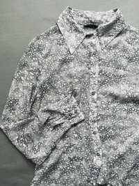 Piękna jeswabna koszula bandolera premium szare łańcuchy S/M/L