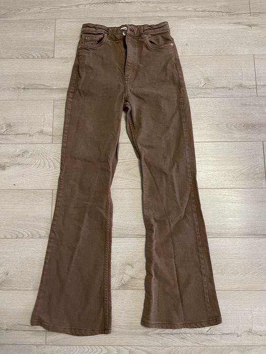 Шоколадні джинси кльош Pull&bear 36