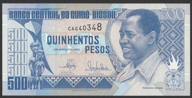 Gwinea Bissau 500 pesos 1990 - stan bankowy UNC
