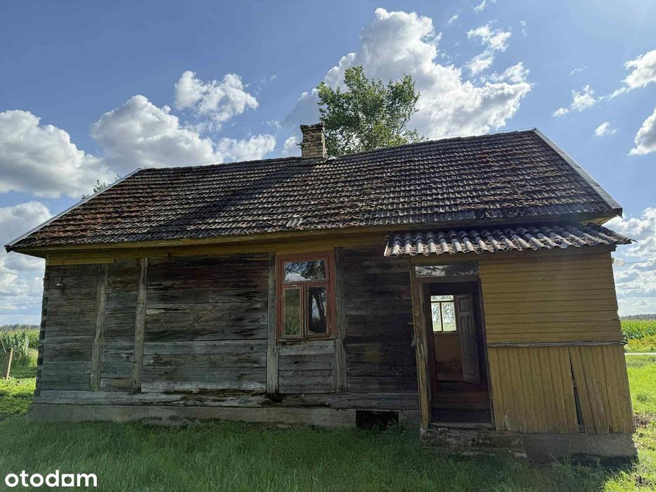 Podlaskie – działka 2461 m², dom, stodoła, media | Michałowo