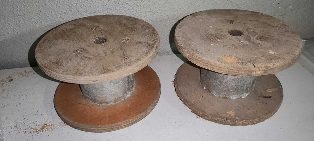 2 Bobines Pequenas Madeira DIY