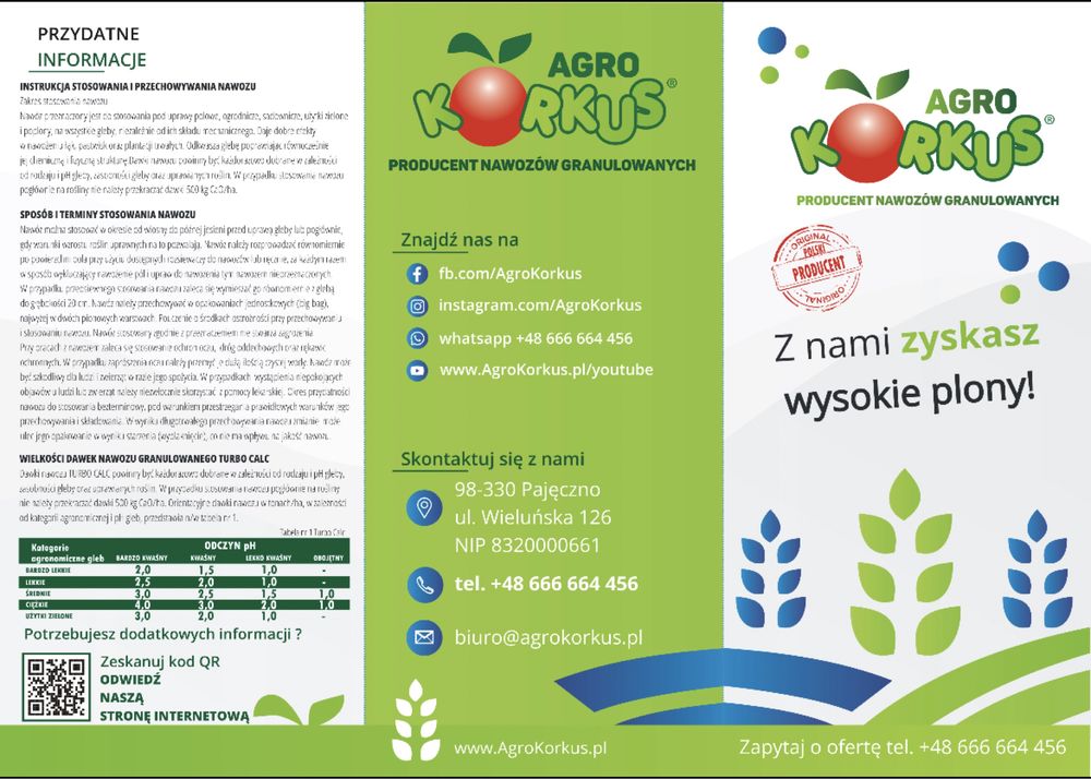 Wapno granulowane producent