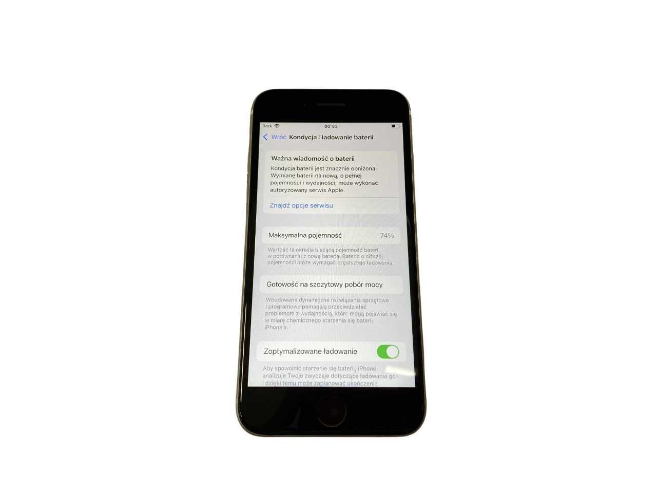 Smartfon Apple iPhone SE 64GB Biały | Kon. Bat. 74% |